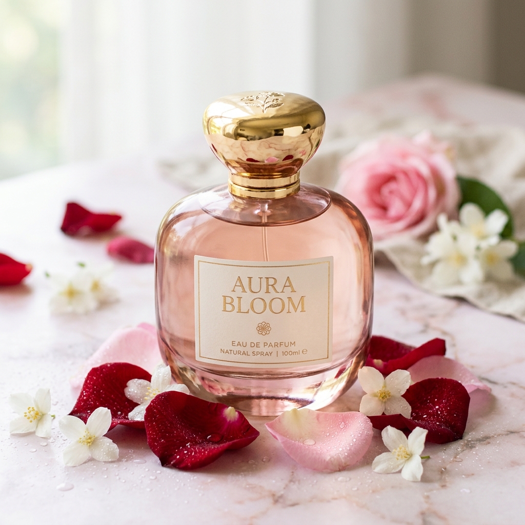 Aura Bloom Eau de Parfum by JP Atelier — rose jasmine fragrance