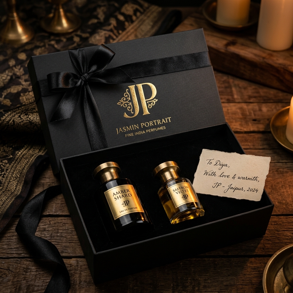 JP Atelier luxury gift box with perfume bottles