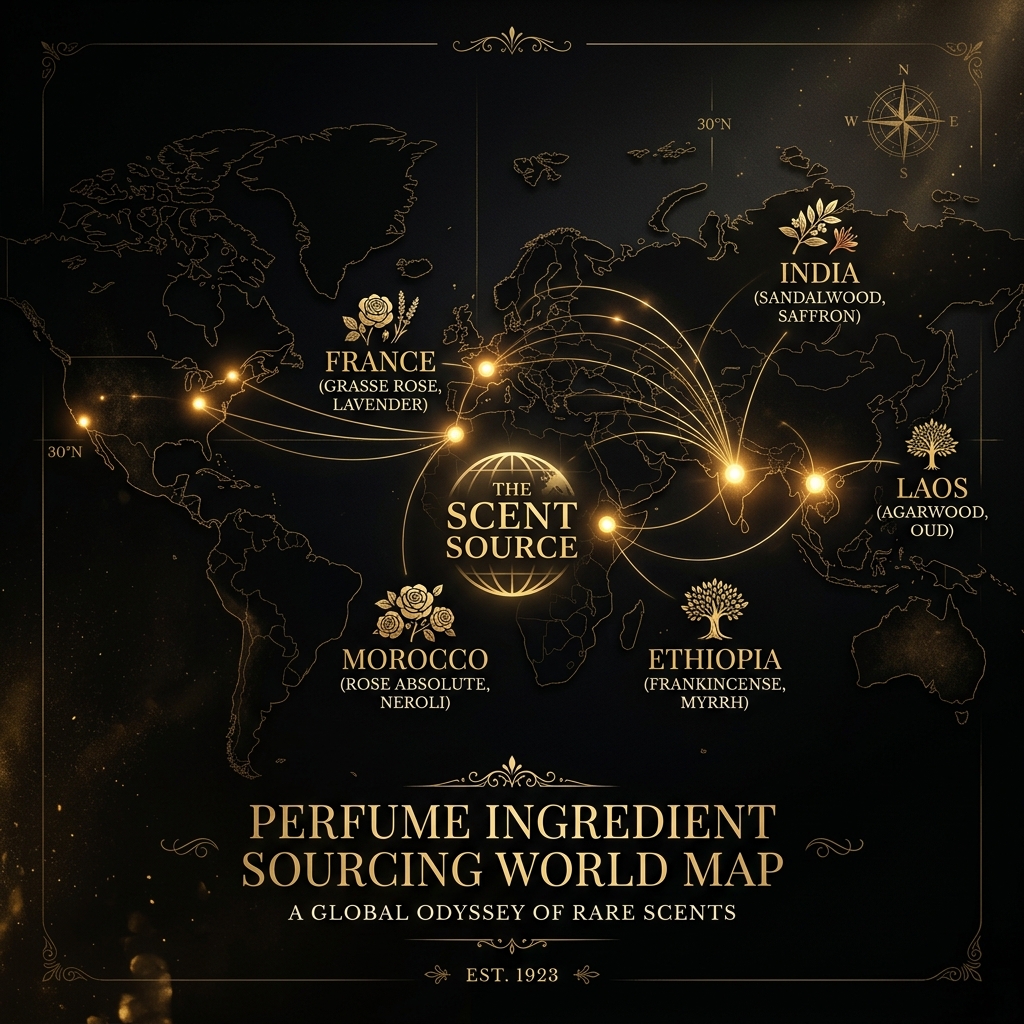 JP Atelier global ingredient sourcing map
